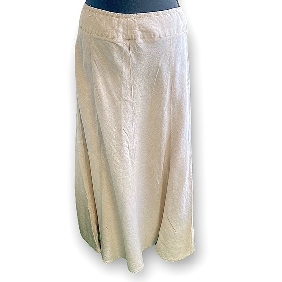Charter Club Linen Drop Waist Maxi Skirt Neutral Tan Women’s Size 8 BALL… - Picture 5 of 11